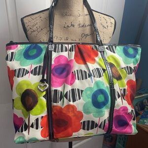 Brighton Tote with Patent Leather Trim